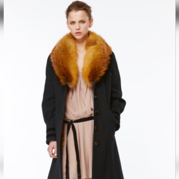 GIVENCHY unlabeled Neiman Marcus Mongolian cashmere fur collar raccoon vintage - Picture 17 of 17